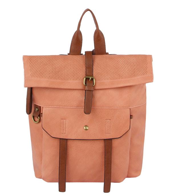 HANDBAGS :: FASHION BACKPACK :: Wholesale Faux Leather Fashion Backpack