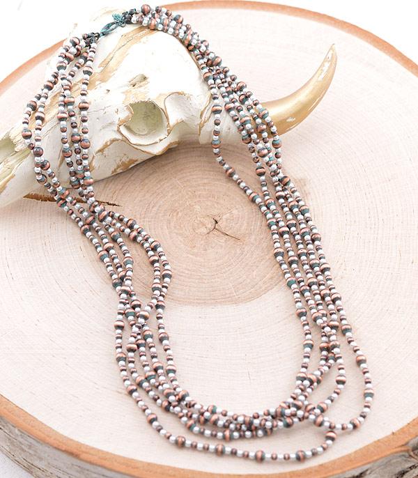 New Arrival :: Wholesale Western Navajo Pearl Layered Necklace