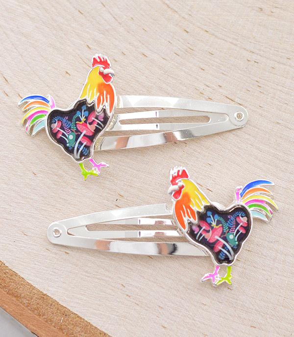 HATS I HAIR ACC :: HAT ACC I HAIR ACC :: Wholesale Colorful Rooster Hair Clip