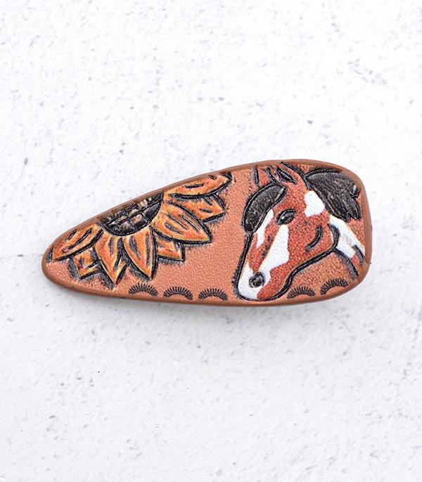 HATS I HAIR ACC :: HAIR ACCESSORIES :: Wholesale Western Leather Horse Hair Clip