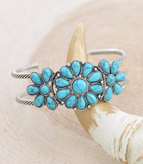 New Arrival :: Wholesale Western Turquoise Concho Cuff Bracelet