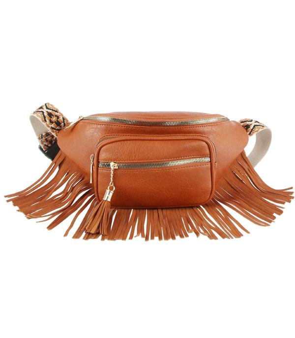 HANDBAGS :: BACKPACK l SLING BAG :: Wholesale Guitar Strap Fringe Fanny Pack