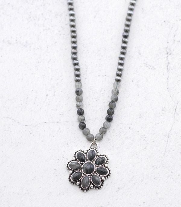 NECKLACES :: WESTERN TREND :: Wholesale Western Semi Stone Concho Necklace