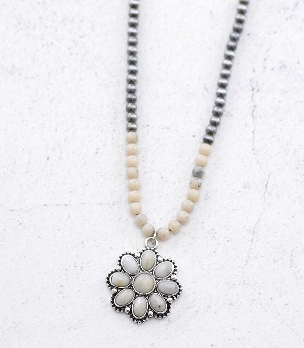 NECKLACES :: WESTERN TREND :: Wholesale Western Semi Stone Pendant Necklace