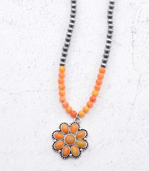 NECKLACES :: WESTERN TREND :: Wholesale Western Semi Stone Pendant Necklace