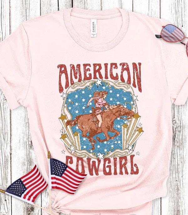 <font color=RED>RED,WHITE, AND BLUE</font> :: Wholesale American Cowgirl Bella Canvas Tshirt
