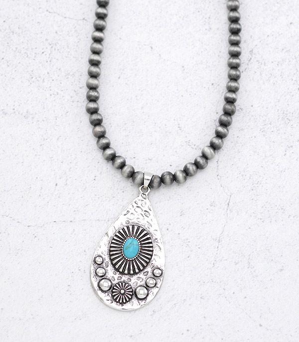 NECKLACES :: WESTERN TREND :: Wholesale Western Concho Navajo Pearl Necklace