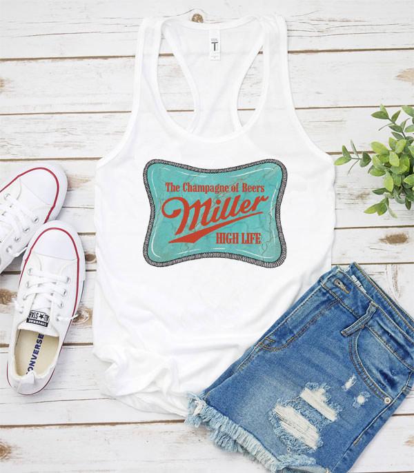 GRAPHIC TEES :: GRAPHIC TEES :: Wholesale Western Turquoise Beer Tank Top