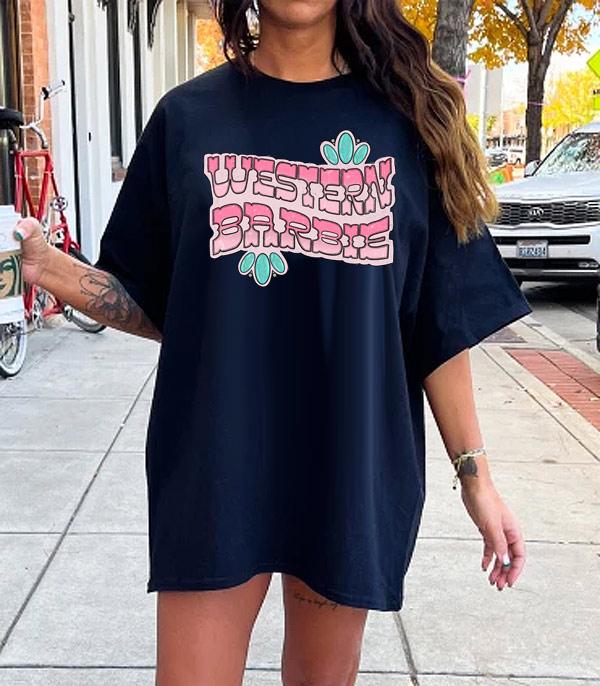 GRAPHIC TEES :: GRAPHIC TEES :: Wholesale Western Barbie Oversized Tshirt