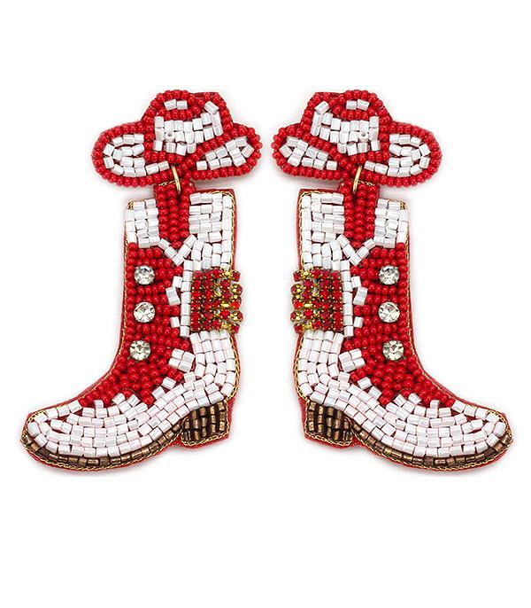 EARRINGS :: TRENDY EARRINGS :: Wholesale Game Day Boots Earrings