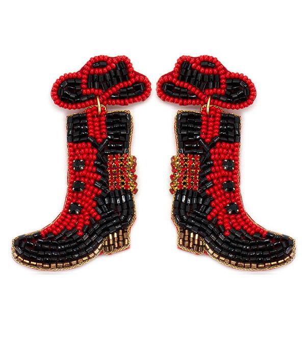 New Arrival :: Wholesale Game Day Boots Earrings