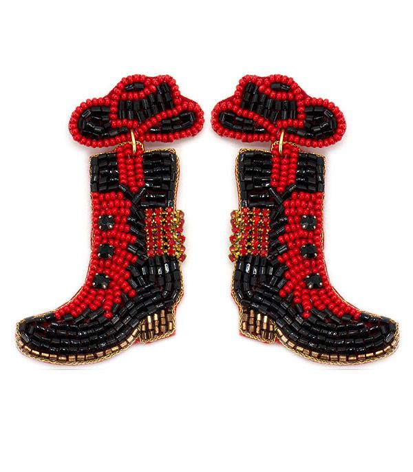 EARRINGS :: TRENDY EARRINGS :: Wholesale Game Day Boots Earrings