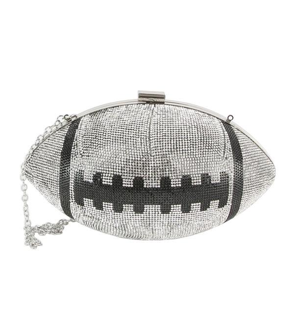 SPORTS THEME :: FOOTBALL | SOCCER | BASKETBALL :: Wholesale Rhinestone Football Clutch Bag
