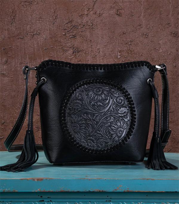 MONTANAWEST BAGS :: CROSSBODY BAGS :: Wholesale Montana West Tooled Saddle Bag