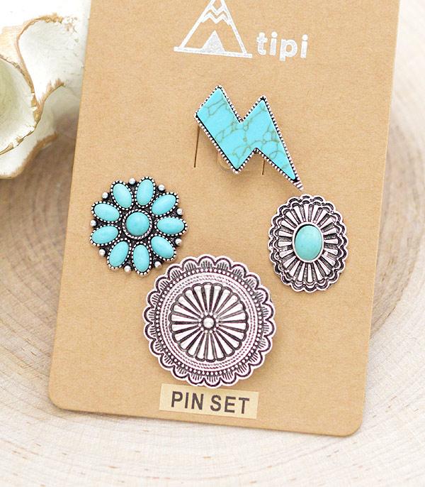 New Arrival :: Wholesale Tipi Brand Western Pin Set