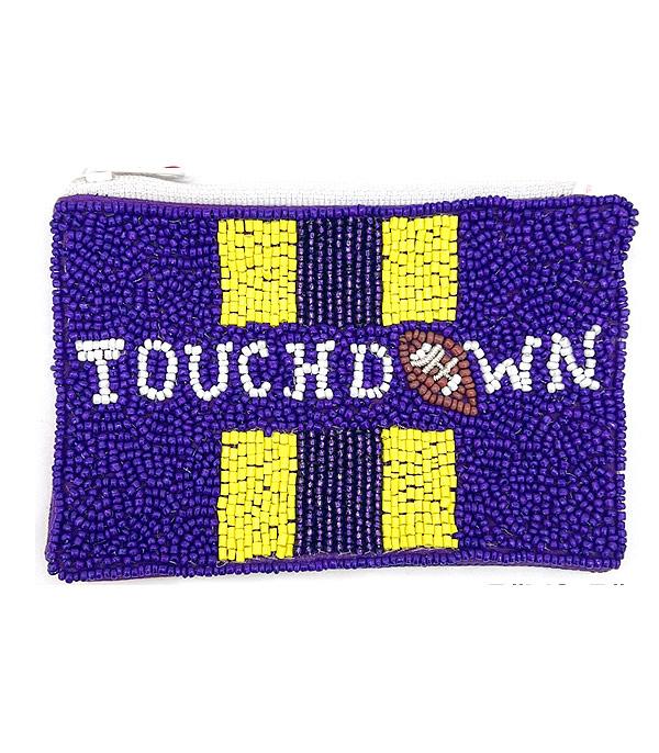 <font color=PURPLE>GAMEDAY</font> :: Wholesale Game Day Touchdown Coin Purse