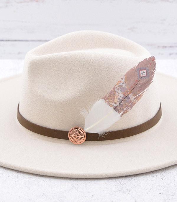HATS I HAIR ACC :: HAT ACC I HAIR ACC :: Wholesale Western Feather Concho Hat Pin