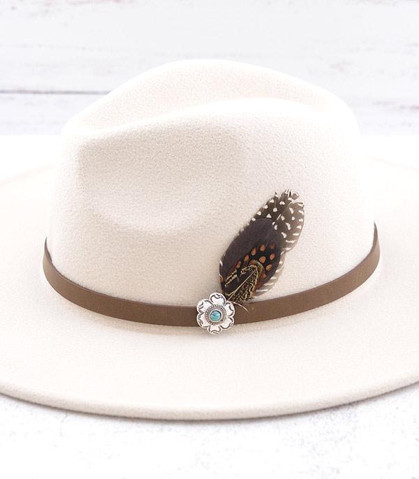 HATS I HAIR ACC :: HAT ACCESSORIES :: Wholesale Western Flower Feather Hat Pin