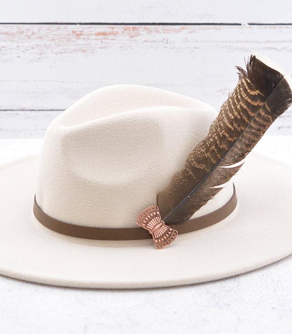 HATS I HAIR ACC :: HAIR ACC I HEADBAND :: Wholesale Butterfly Concho Feather Hat Pin
