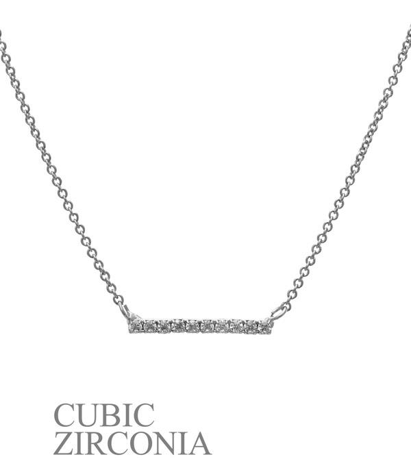 New Arrival :: Wholesale Cubic Zirconia Bar Necklace
