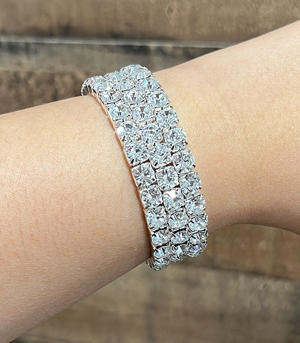BRACELETS :: BANGLE :: Wholesale Memory Wire Rhinestone Bracelet