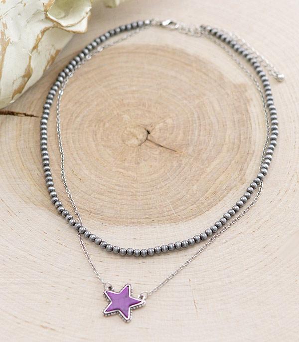New Arrival :: Wholesale Star Pendant Navajo Pearl Necklace