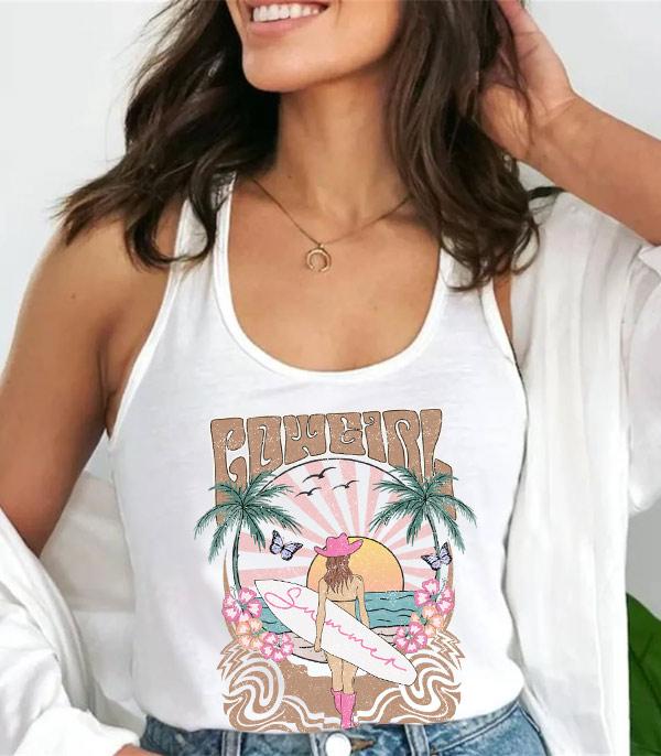 GRAPHIC TEES :: GRAPHIC TEES :: Wholesale Cowgirl Summer Tank Top