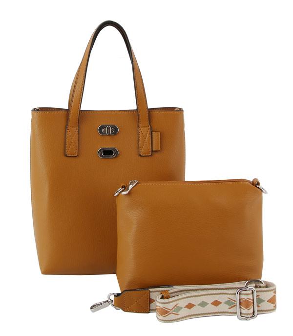 HANDBAGS :: CONCEAL CARRY I SET BAGS :: Wholesale 2 In 1 Guitar Strap Tote Bag Set