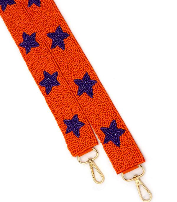<font color=PURPLE>GAMEDAY</font> :: Wholesale Beaded Star Game Day Purse Strap