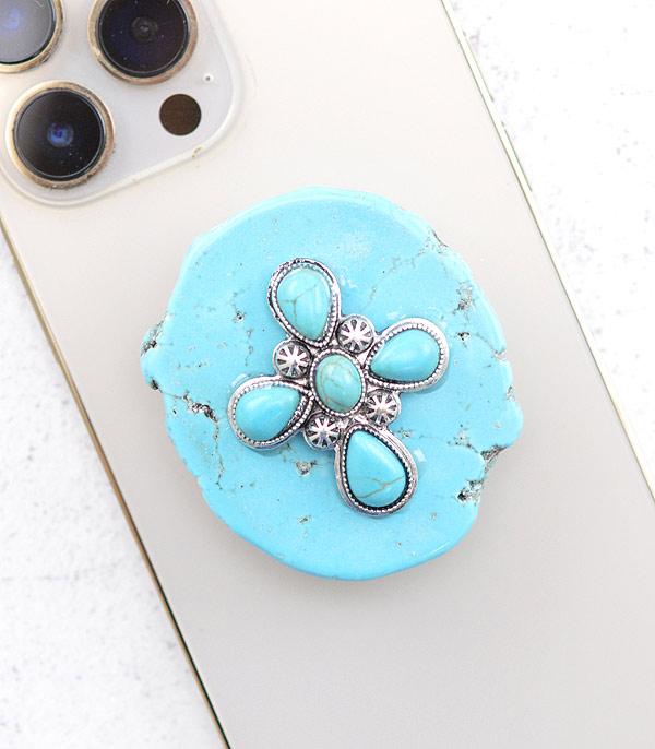 PHONE ACCESSORIES :: Wholesale Western Turquoise Phone Grip