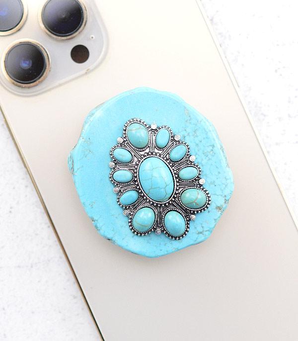 PHONE ACCESSORIES :: Wholesale Western Turquoise Concho Phone Grip