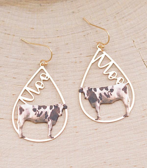 EARRINGS :: TRENDY EARRINGS :: Wholesale Farm Animal Cow Earrings