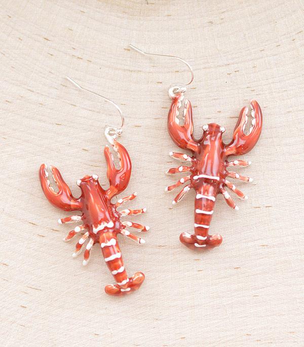 EARRINGS :: TRENDY EARRINGS :: Wholesale Crawfish Dangle Earrings