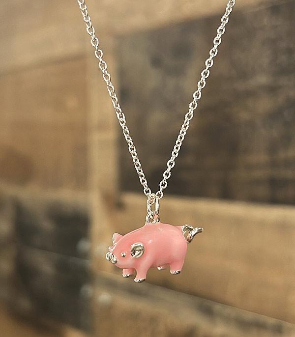 NECKLACES :: CHAIN WITH PENDANT :: Wholesale 3D Pig Pendant Necklace