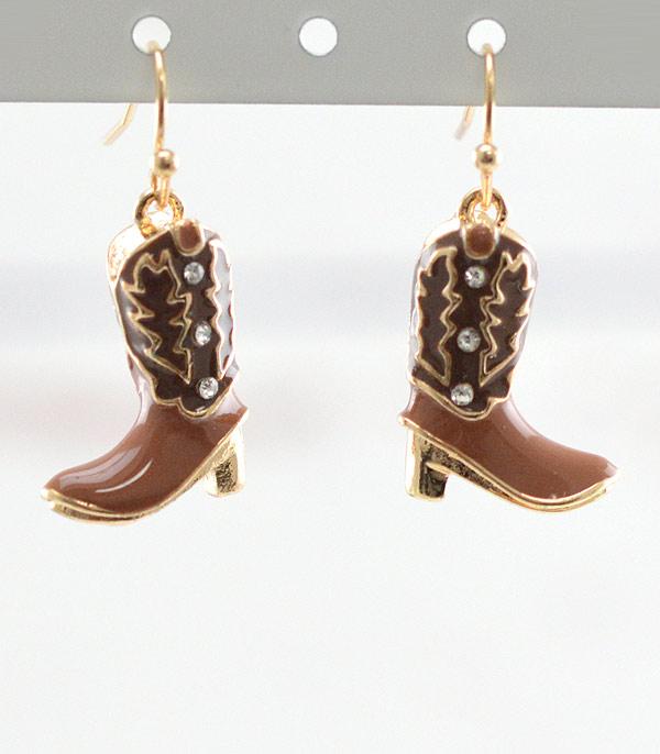 EARRINGS :: WESTERN HOOK EARRINGS :: Wholesale 3D Cowgirl Boots Earrings