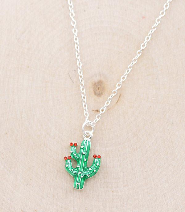 NECKLACES :: CHAIN WITH PENDANT :: Wholesale 3D Cactus Pendant Necklace