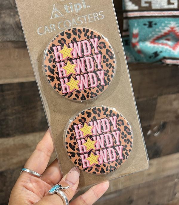 <font color=BLUE>WATCH BAND/ GIFT ITEMS</font> :: GIFT ITEMS :: Wholesale Tipi Brand Howdy Car Coaster Set