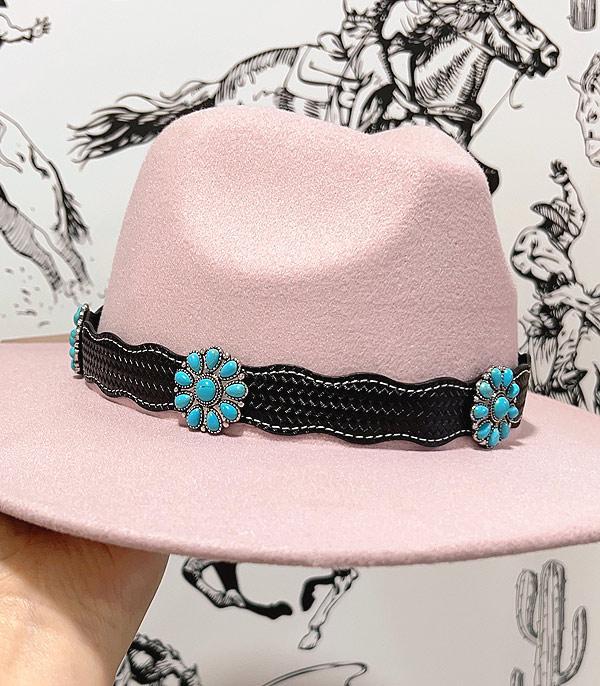 <font color=black>SALE ITEMS</font> :: HAT | HAIR ACCESSORIES :: Wholesale Western Turquoise Concho Hat Band