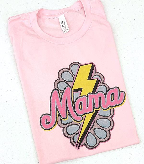 GRAPHIC TEES :: GRAPHIC TEES :: Wholesale Lightning Bolt Mama Graphic Tshirt