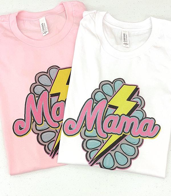 GRAPHIC TEES :: GRAPHIC TEES :: Wholesale Lightning Bolt Mama Graphic Tshirt