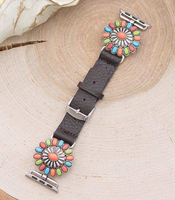 <font color=BLUE>WATCH BAND/ GIFT ITEMS</font> :: SMART WATCH BAND :: Wholesale Western Concho Apple Watch Band