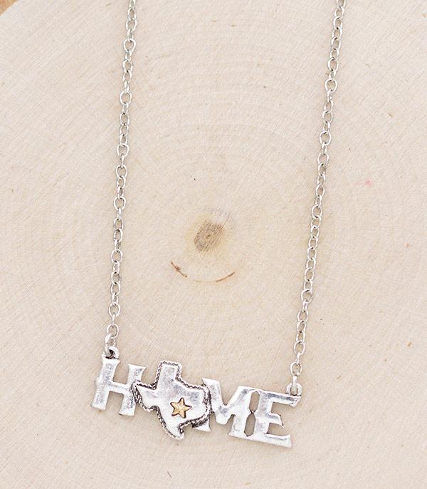 NECKLACES :: TRENDY :: Wholesale Texas Map Home Necklace