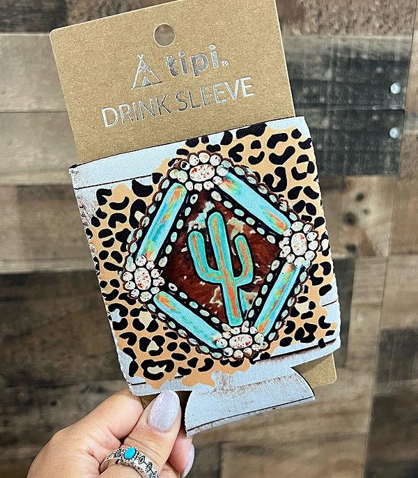 <font color=BLUE>WATCH BAND/ GIFT ITEMS</font> :: GIFT ITEMS :: Wholesale Cactus Leopard Print Drink Sleeve