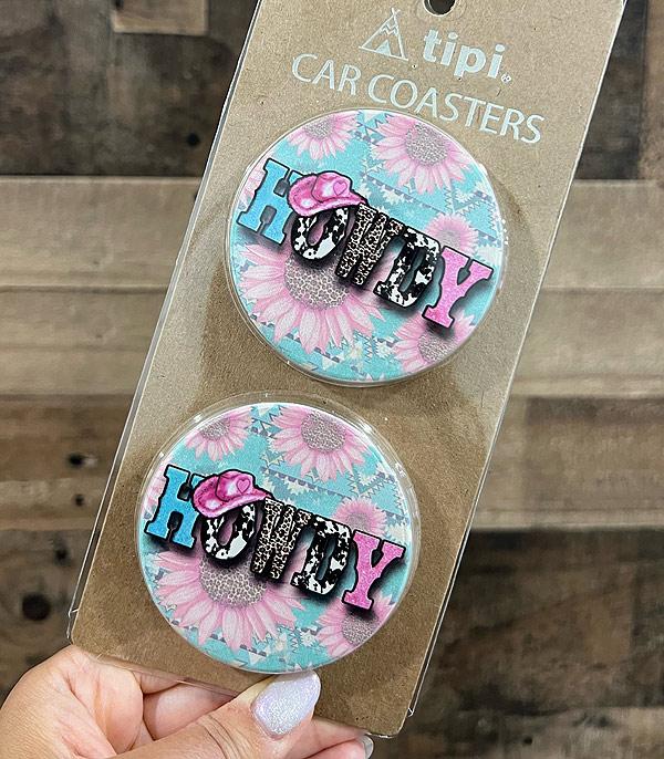 <font color=BLUE>WATCH BAND/ GIFT ITEMS</font> :: GIFT ITEMS :: Wholesale Western Howdy Car Coaster Set