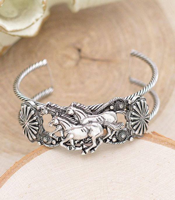 New Arrival :: Wholesale Western Running Horse Cuff Bracelet
