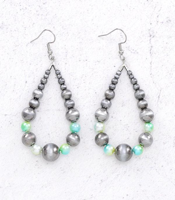 EARRINGS :: TRENDY EARRINGS :: Wholesale Western Navajo Pearl Teardrop Earrings