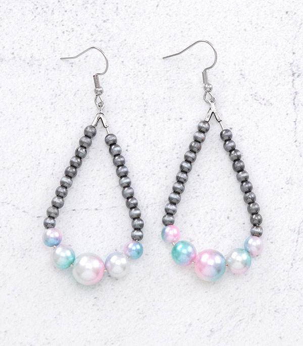 EARRINGS :: TRENDY EARRINGS :: Wholesale Western Pearl Navajo Pearl Earrings