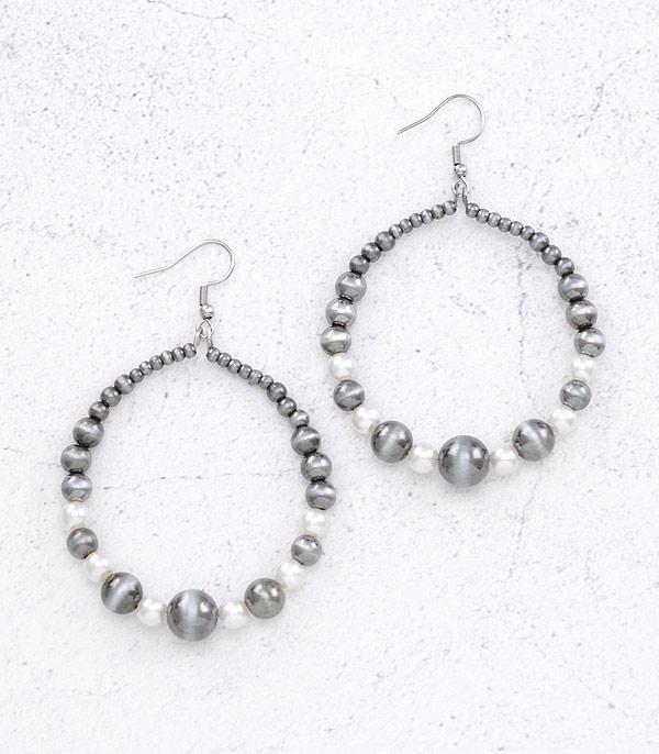 EARRINGS :: TRENDY EARRINGS :: Wholesale Western Navajo Pearl Hoop Earrings