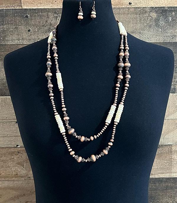 NECKLACES :: WESTERN LONG NECKLACES :: Wholesale 60" Navajo Pearl Bead Necklace