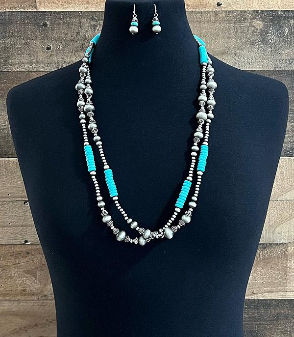 NECKLACES :: WESTERN LONG NECKLACES :: Wholesale 60" Navajo Pearl Bead Necklace